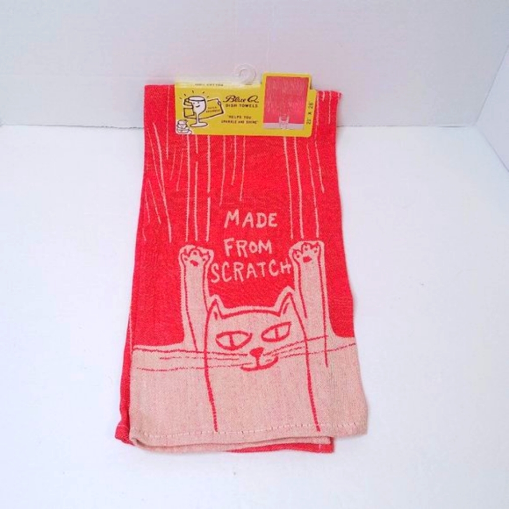 Blue Q Made From Scratch Cat Dish Towel Dish